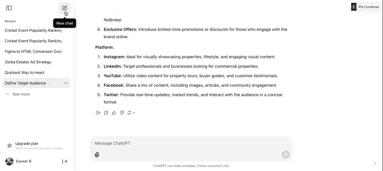 Interfaccia di chat con elenco conversazioni a sinistra. Per vedere quanti messaggi ci sono in una chat, scorri l'elenco.