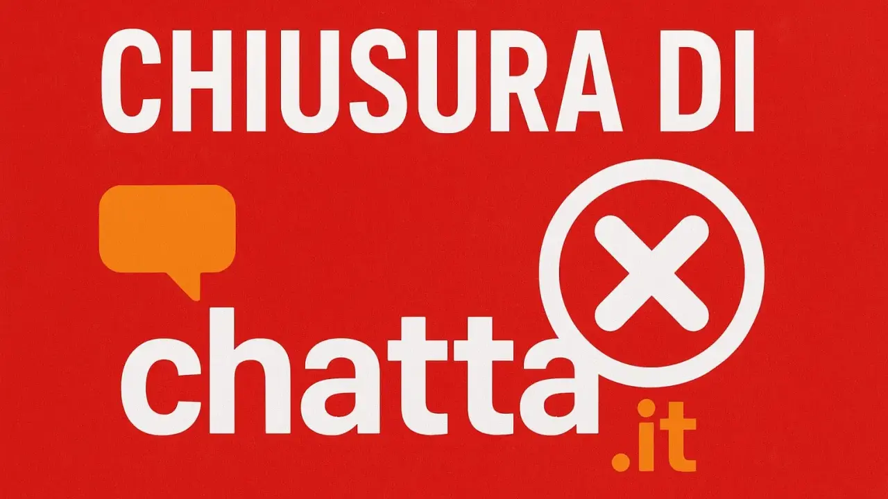 Chiusura di chatta.it: le recensioni non sono più disponibili. Un fumetto arancione e una X bianca su sfondo rosso.