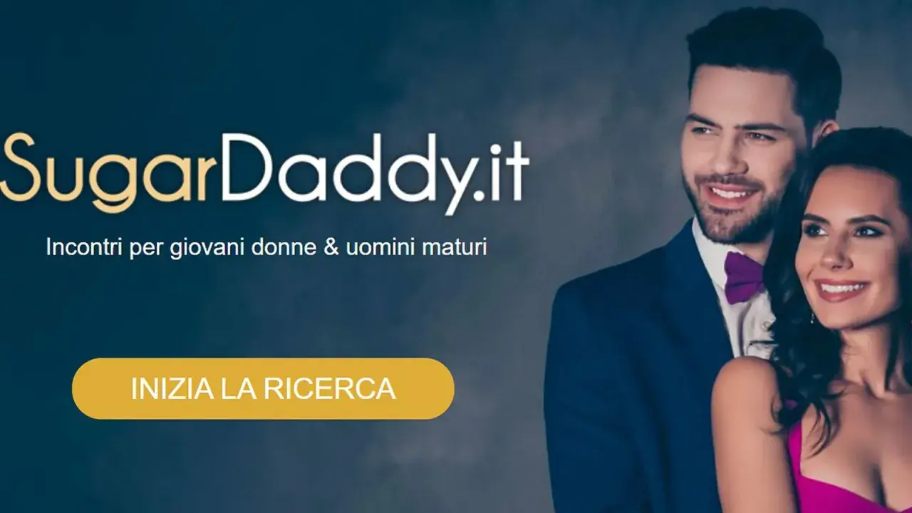 Un uomo maturo e una giovane donna sorridono. Il sito SugarDaddy.it offre incontri per giovani donne e uomini maturi.