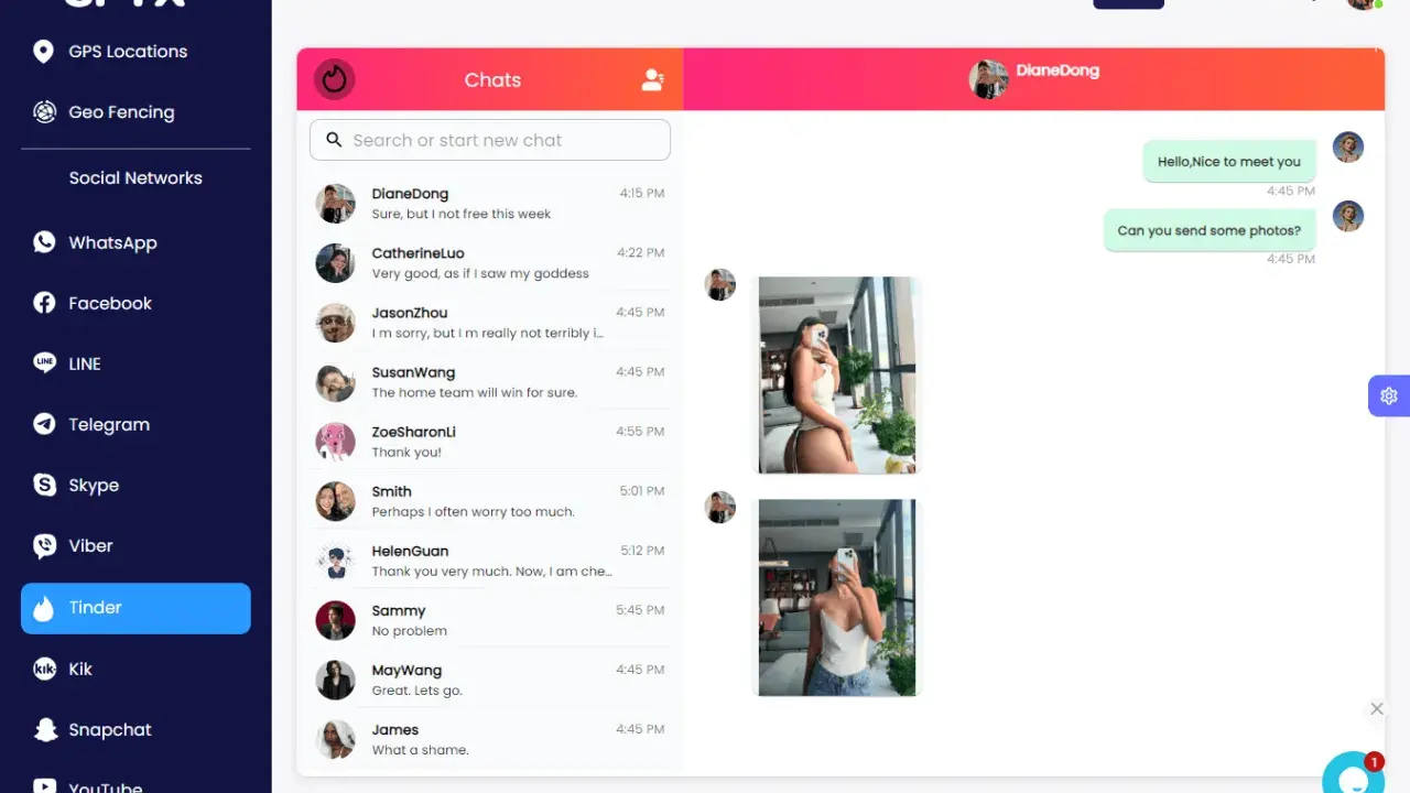 Ecco che gente c'è su Tinder: conversazioni e foto scambiate tra utenti, con un focus su DianeDong.