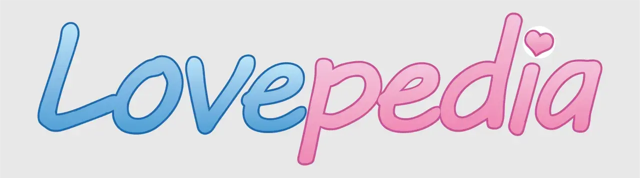Logo "Lovepedia" con cuore rosa. Scopri contenuti d'amore gratis.