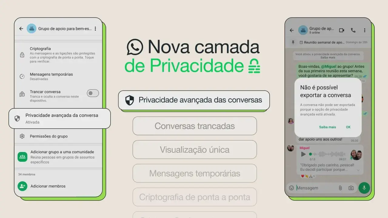 WhatsApp: nuova privacy per chattare senza vedersi. Le conversazioni avanzate bloccano l'esportazione.