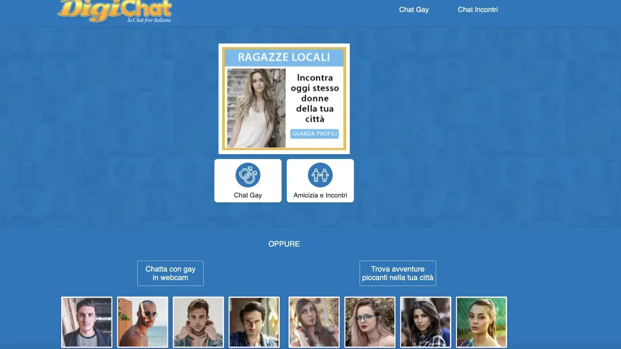 DigiChat: chatta con ragazze locali, chat gay o incontri. Trova avventure piccanti nella tua città.