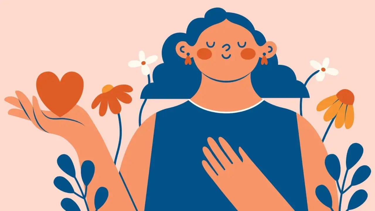 Una donna con un cuore in mano, circondata da fiori. Si chiede: perché mi scrive se non gli interesso?