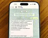 Schermata di un digichat con ChatGPT, un assistente AI. La conversazione è in italiano e mostra un messaggio di benvenuto e termini di servizio.