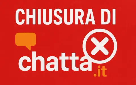 Chiusura di chatta.it: le recensioni non sono più disponibili. Un fumetto arancione e una X bianca su sfondo rosso.