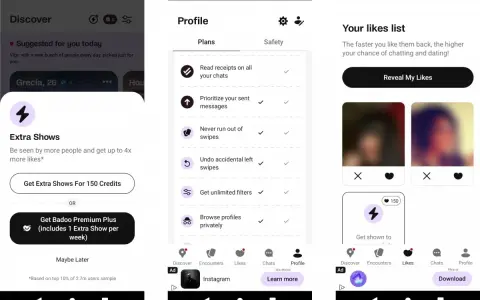 Scopri badoo cos'è: un'app per incontri con funzioni come "Extra Shows" per aumentare la visibilità e opzioni premium per migliorare l'esperienza.
