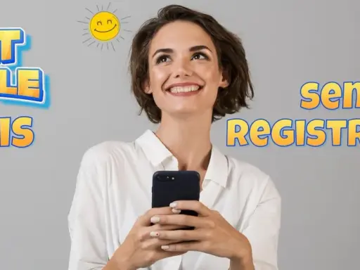Ragazza sorridente con smartphone, testo "Chat Il Sole Gratis" e "Senza Registrazione".