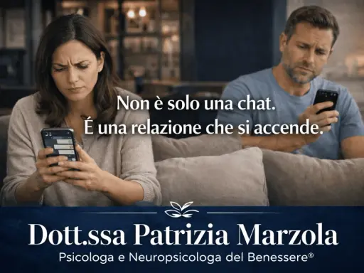 Coppia pensierosa sui cellulari. Impara come rispondere ai messaggi per accendere una relazione, non solo una chat. Dott.ssa Patrizia Marzola.