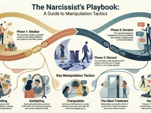 Il narcisista ci prova con tutte: idealizza, svaluta, scarta e usa tattiche come gaslighting e love bombing per manipolare.