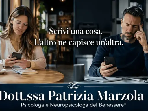 Coppia separata da uno schermo, lei al bar, lui in ufficio. Se lui è online ma non mi scrive, forse interpreta male il mio messaggio.