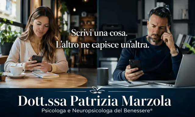 Coppia separata da uno schermo, lei al bar, lui in ufficio. Se lui è online ma non mi scrive, forse interpreta male il mio messaggio.