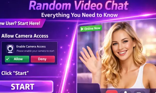 Inizia una chat video casuale con chatpig. Permetti l'accesso alla fotocamera e clicca su "Start" per connetterti.
