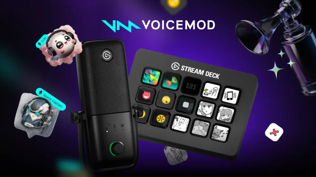 Microfono, Stream Deck e icone per cambiare la tua cam voice con Voicemod.